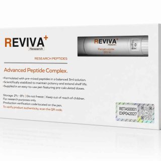 Reviva Research Retatrutide 50mg Pen kit with adjustable dosing for laboratory study.