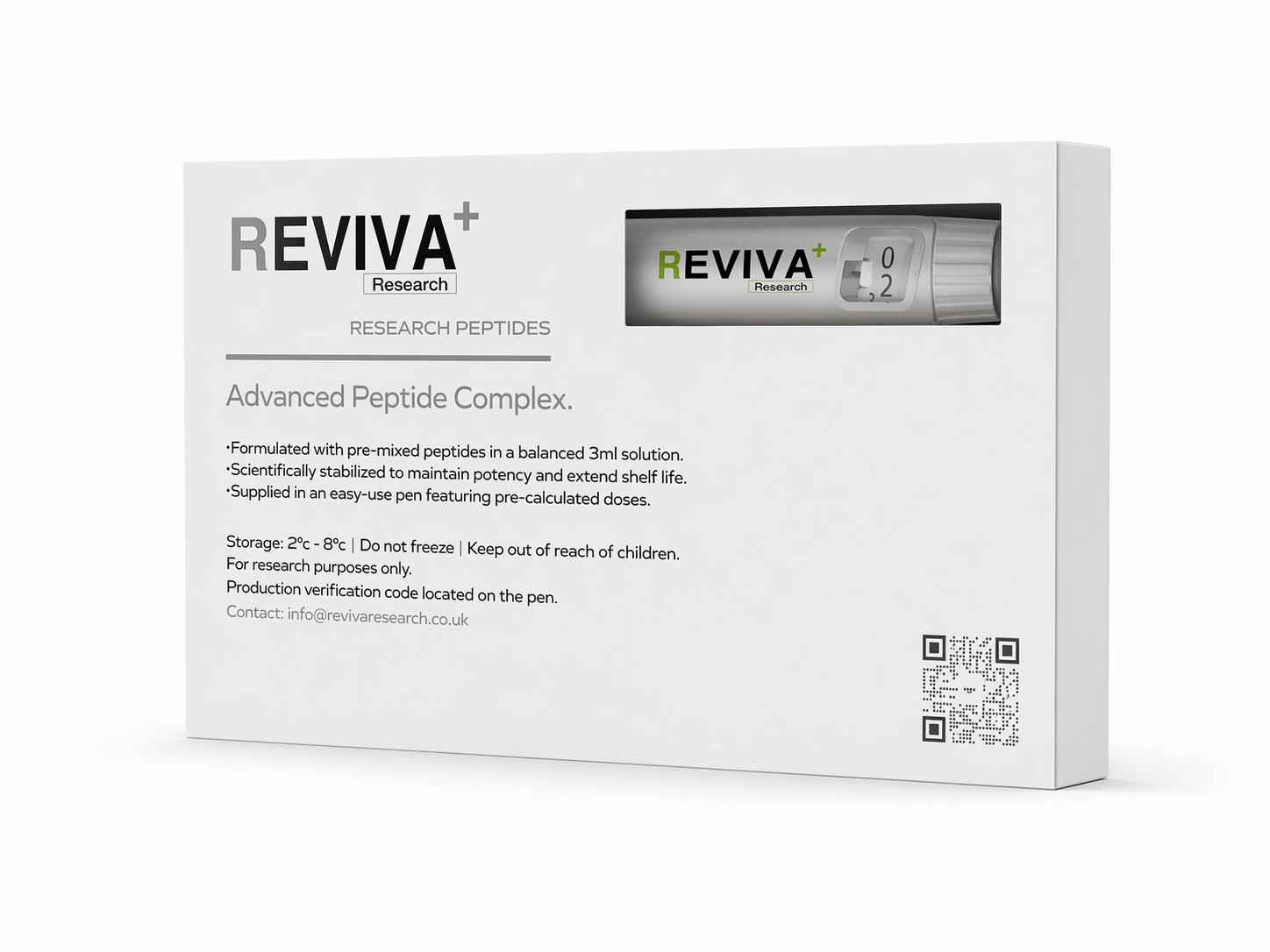 Reviva+ CJC (no dac) + Ipamorelin 10mg pre-mixed injection pen box