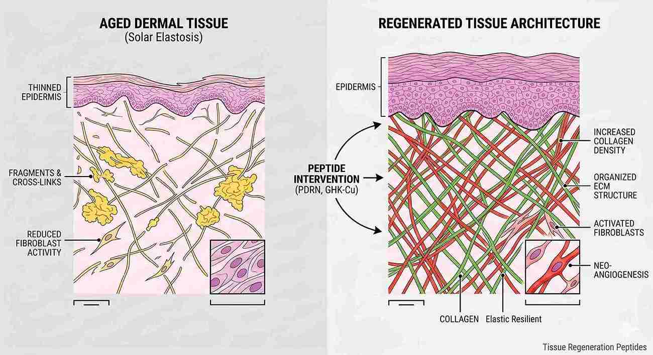 Aged vs Regenerated Tissue Architecture