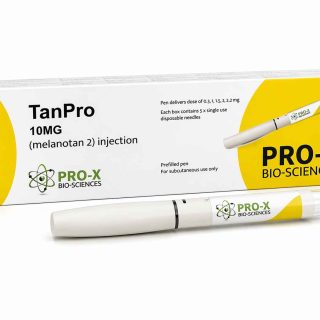 PRO-X Bio-Sciences TanPro Melanotan 2 10mg Pen with adjustable dosing dial.