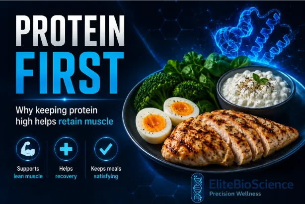 Retatrutide diet protein first meal with chicken eggs and cottage cheese for muscle retention