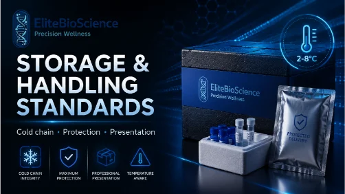 Research product quality storage and handling standards with protected delivery and temperature aware packaging